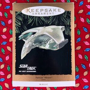 1995 Star Trek: The Next Generation Romulan Warbird light Christmas Ornament.